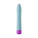 FemmeFunn Densa Bullet Dual Density Slimline Vibrator Light Blue with purple base, smooth design for pleasure.