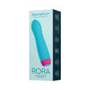 FemmeFunn Rora Rotating Bullet Vibrator Turquoise packaging featuring a smooth, sleek design in turquoise and pink.