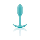b-Vibe Snug Plug 1 Weighted Silicone Anal Plug Mint, beginner-friendly design, smooth silicone finish.