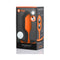 b-Vibe Snug Plug 3 Weighted Silicone Anal Plug Orange in packaging for advanced anal play.