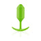 b-Vibe Snug Plug 3 Weighted Silicone Anal Plug Lime in bright green color for enhanced anal pleasure and comfort.