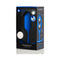 b-Vibe Snug Plug 4 Weighted Silicone Anal Plug Navy in packaging showcasing its design and features.