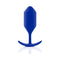 b-Vibe Snug Plug 4 Weighted Silicone Anal Plug Navy displayed on a reflective surface