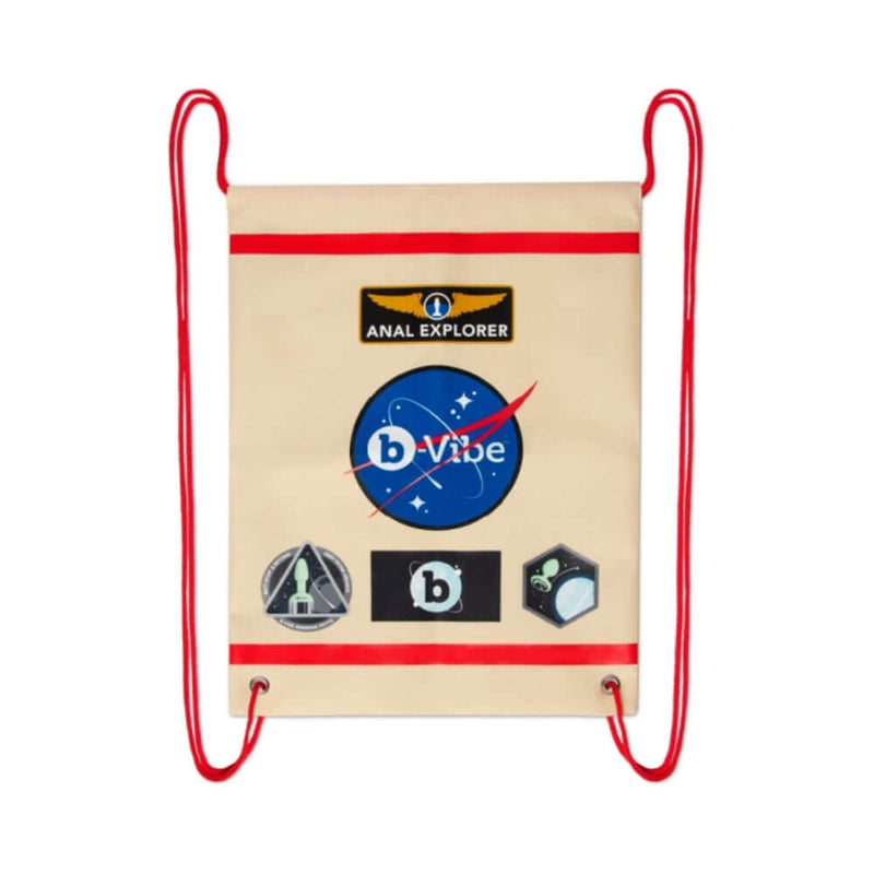 b Vibe 10 Piece Asstronaut Glow in the Dark Butt Play Set packaging with space-themed patches.