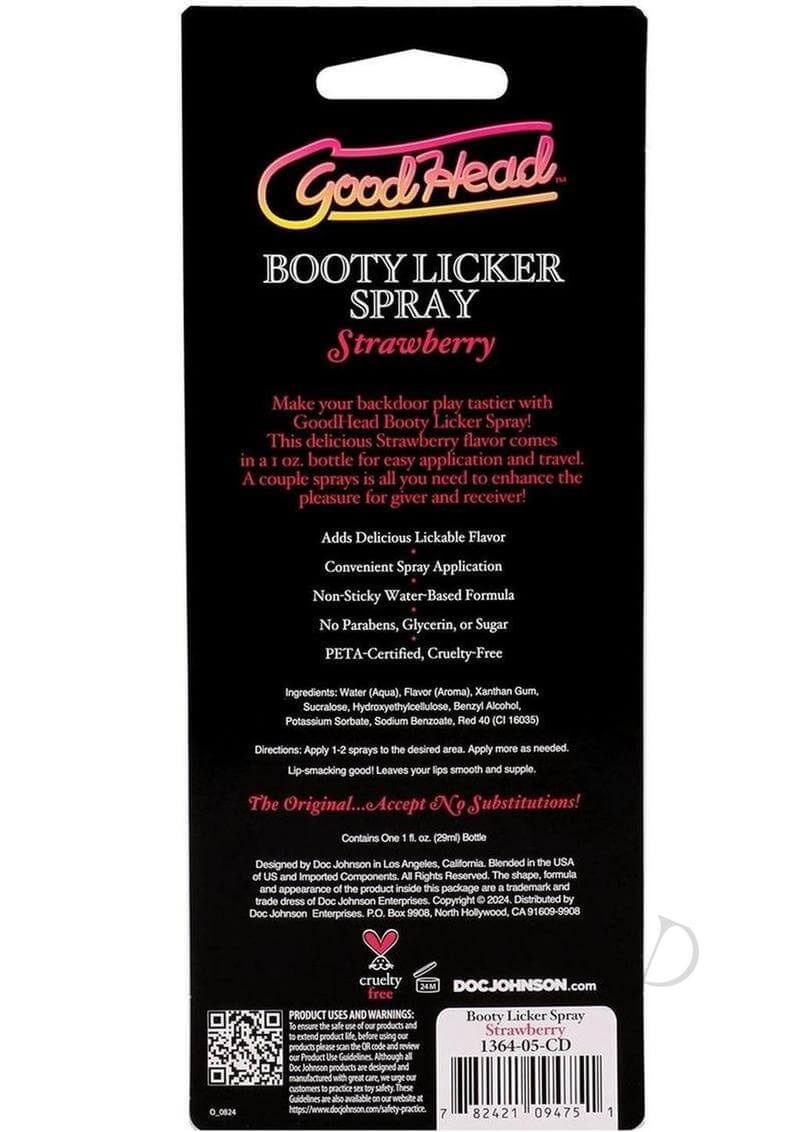 Goodhead Booty Licker Spray Strawber 1oz-3