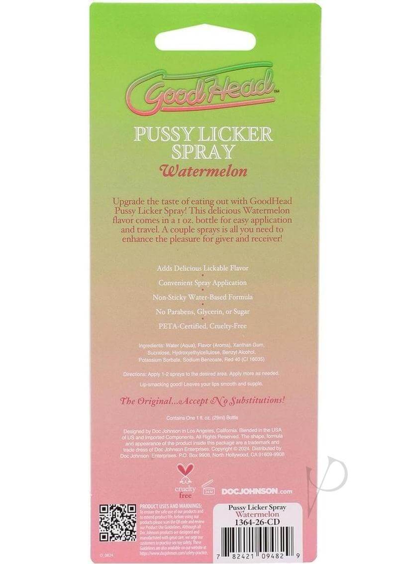 Goodhead Pussy Licker Spray Watermel 1oz-3