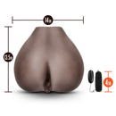 Hot Chocolate Sweet Rose Vibrating Masturbator Chocolate dimensions, featuring a realistic design and remote control.