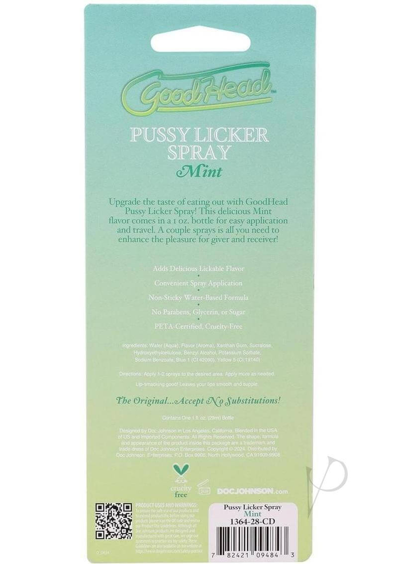 Goodhead Pussy Licker Spray Mint 1oz-3