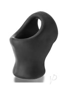 Oxballs Unit-X Cock Ring and Ball Stretcher Black made from soft silicone, designed for comfort and sensation.