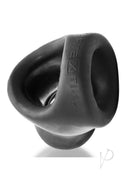 Oxballs Unit-X Cock Ring and Ball Stretcher Black made from soft silicone blend, ideal for enhancing pleasure.