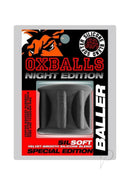 Baller Center Squeeze Ballstretcher Night Edition Black product packaging with smooth silicone finish.