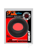 Oxballs Meat Big Bulge Lifter Cockring Night Edition Black in packaging, showcasing its silicone design.