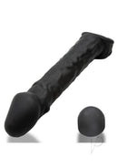 Oxballs Muscle Ripped Slim Cocksheath Night Edition Black showcased with realistic texture and design.