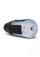 Zolo Suck And Squeeze Rechargeable Stroker Black Frost displaying compact design and squeezable case.