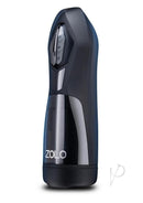 Zolo Lift Off Rechargeable Stroker Black, a compact device offering hands-free male pleasure with vibration and thrusting.