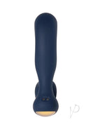 Svakom Iker Neo App Compatible Prostate Vibrator in navy color showcasing its sleek design and controls.