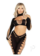 2 Pc Seamless Asymmetrical Cut-out Crop-0