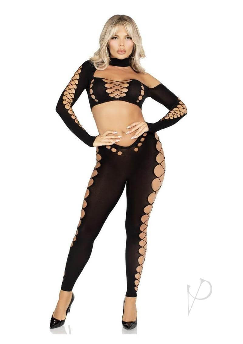 2 Pc Seamless Asymmetrical Cut-out Crop-3