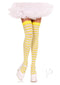 Nylon Stocking W/ Stripe White/yell O/s-0