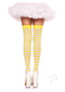 Nylon Stocking W/ Stripe White/yell O/s-2