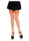 Nylon Stocking W/ Stripe White/oran O/s-0