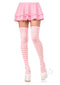 Nylon Stocking W/ Stripe White/l.pi O/s-0