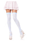 Nylon Stocking W/ Stripe White/l.bl O/s-0