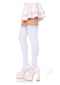 Nylon Stocking W/ Stripe White/l.bl O/s-1
