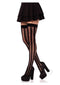 Net And Opaque Striped Thigh Highs Black-1
