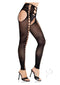 Seamless Opaque Cut Foot Suspend Blk Os-1