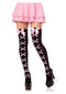 Opaque Cross Bone Thigh Bow Blk/ltpnk Os-0