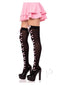 Opaque Cross Bone Thigh Bow Blk/ltpnk Os-1