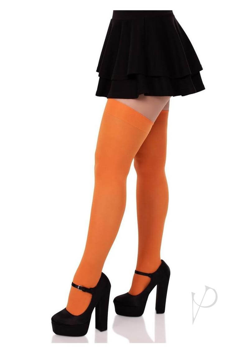 Nylon Over The Knee Orange O/s-1