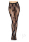 Leg Avenue Alien Net Tights Black OS featuring alien skull pattern for a unique fashion statement.