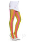 Leg Avenue Neon Rainbow Striped Tights in multicolor, showcasing vibrant hues and stylish design for bold fashion statements.