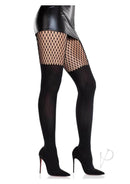 Seamles Opaque Garter Illusion Tight Blk-1