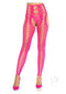 Leg Avenue Seamless Opaque Cut Out Footless Suspender Hose in bright pink for a seductive look.