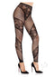Lace And Net Illusion Footless Tights Bl-1