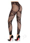 Lace And Net Illusion Footless Tights Bl-2