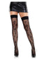 Worship Me Cross Net Thigh Highs Black O-0