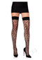 Fractured Net Thigh Highs Black O/s-0