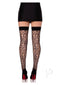 Fractured Net Thigh Highs Black O/s-2