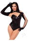Net Opaque Crossover Halter Glove Blk Os-0