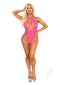 Lace Net Key Cross Halter Teddy Pnk Os-3