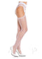 Spandex Sheer Scallop Suspend Hose Wht-1