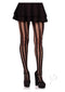 Net And Opaque Striped Tights Black O/s-0