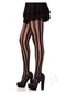 Net And Opaque Striped Tights Black O/s-1