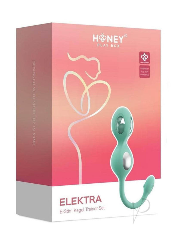 Honey Play Box Elektra E stim Kegel Trainer Set packaging with a highlighted design.