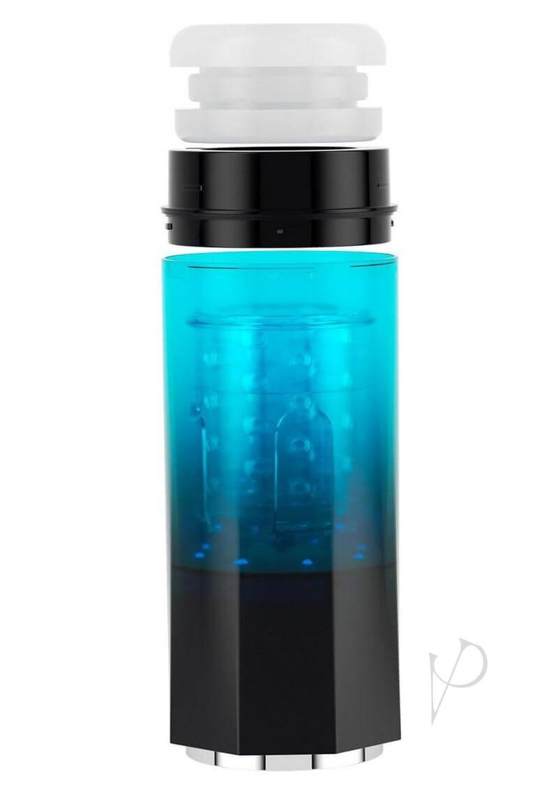 Adrian Water Spa Rotating Male Masturbator by Honey Play Box in blue and black design.