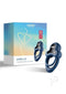 Anello Vibrating Double Cock Ring Blue by Honey Play Box packaging and product display on a soft gradient background.